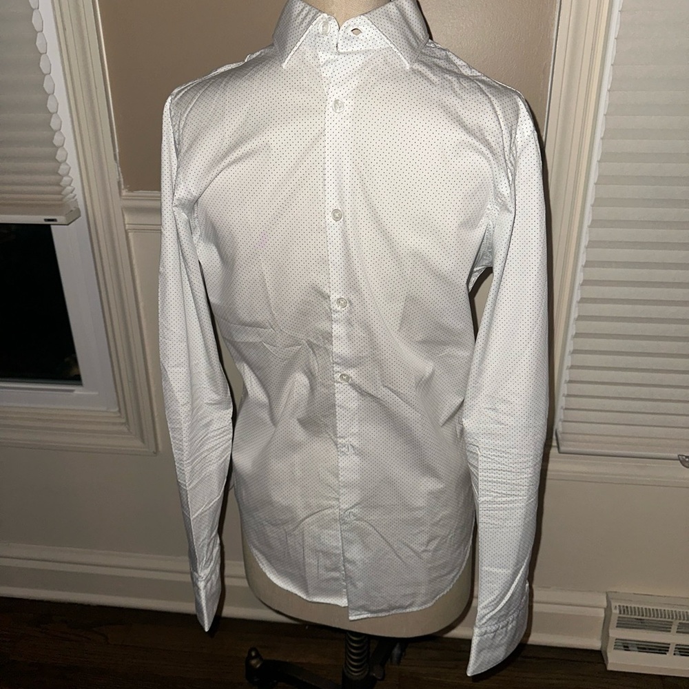 T.M.Lewin White Patterned Dress Shirt